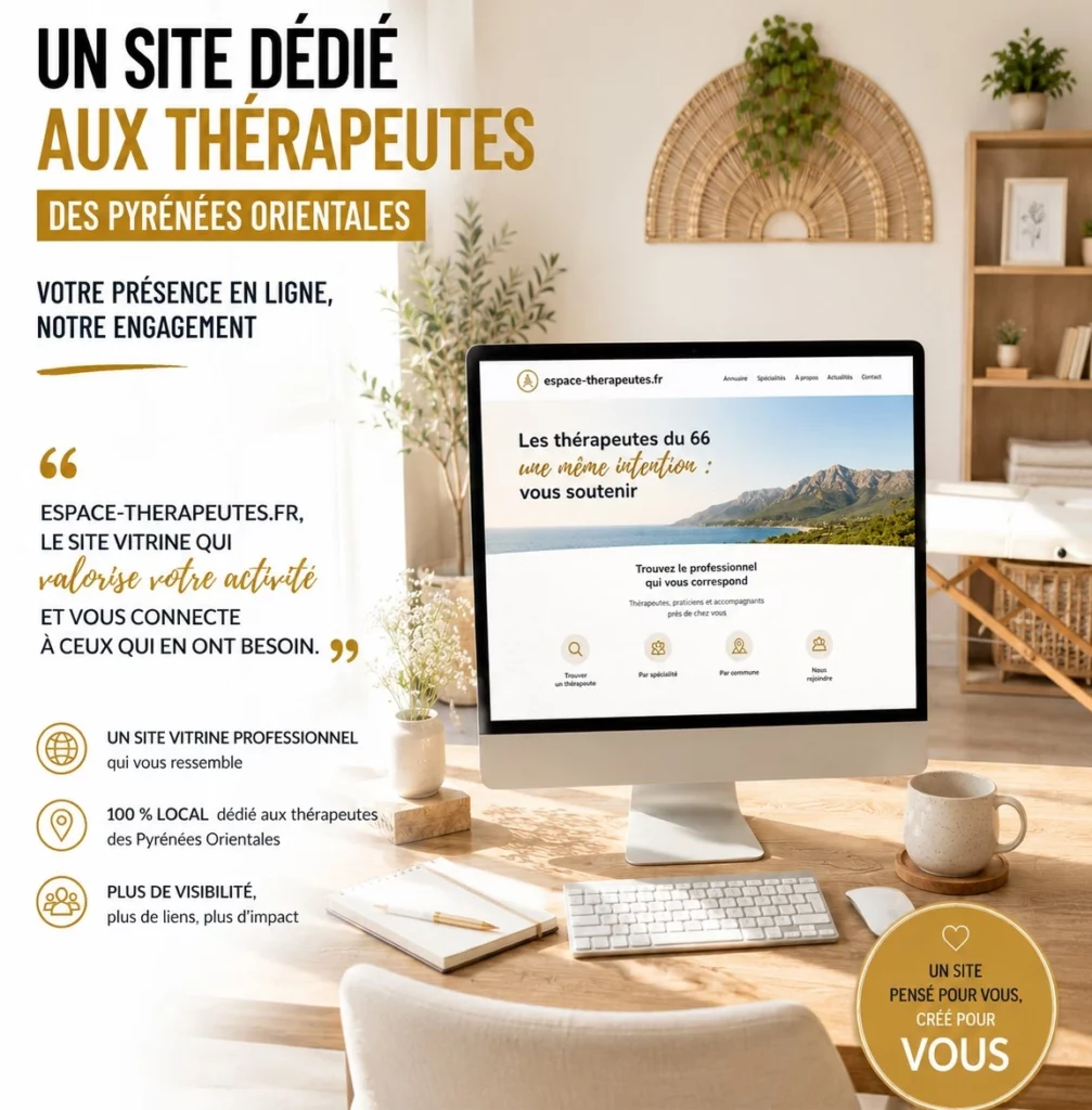 image du site internet dédié aux thérapeutes